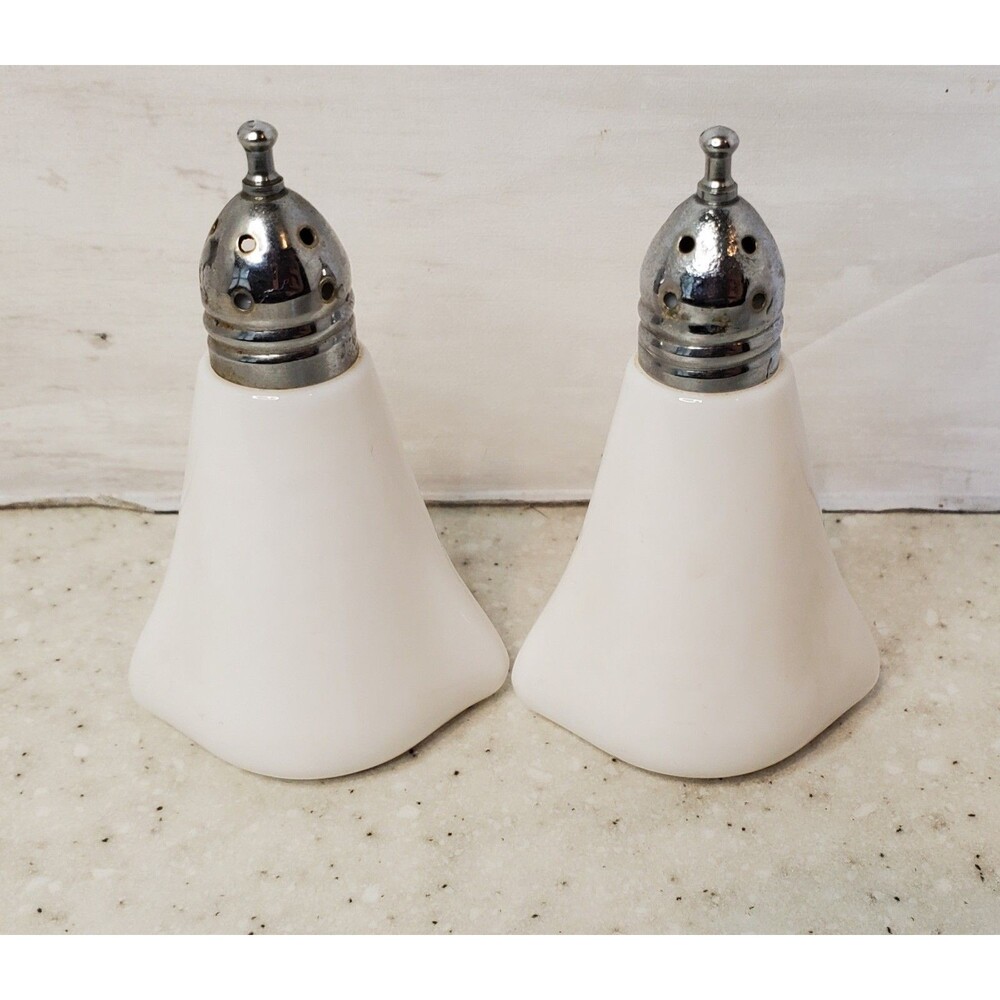 Vintage Viking Milk Glass Salt Pepper Shakers White MCM Japan Set of 2